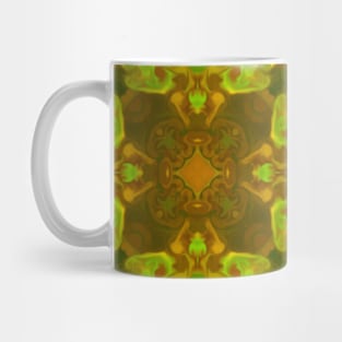 Psychedelic Hippie Green and Yellow Mug
